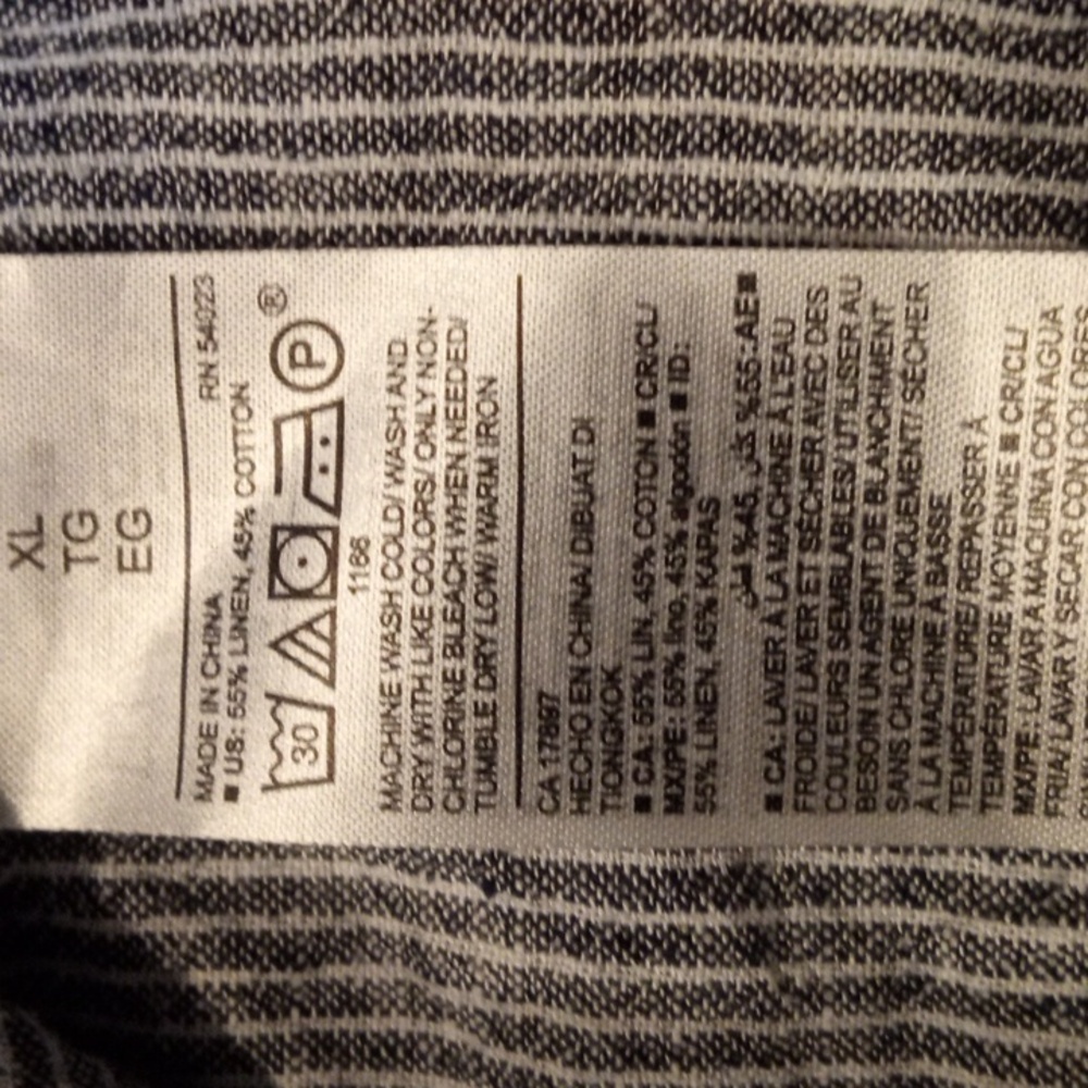 Old Navy Linen Blend Button Down Men's Shirt XL - Picture 3 of 4